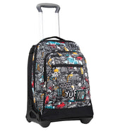 Yub Mochila con Ruedas Trolley Tech YUB Graffiti, Negro - Mochila 3 en 1, Mochila Escolar con Carro - Bolso Escolar Niños, Niñas, Adolescentes - Bolsillo Frontal con Organizador