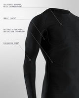 X-Bionic Energy Accumulator 4.0 Shirt Round Neck Long Sleeves Men Capa De Base Camiseta Funcional, Hombre, Black, M