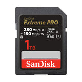 SanDisk 1 TB Extreme PRO Tarjeta de memoria SDXC, con hasta 280 MB/s, UHS-II, C10, U3, V60