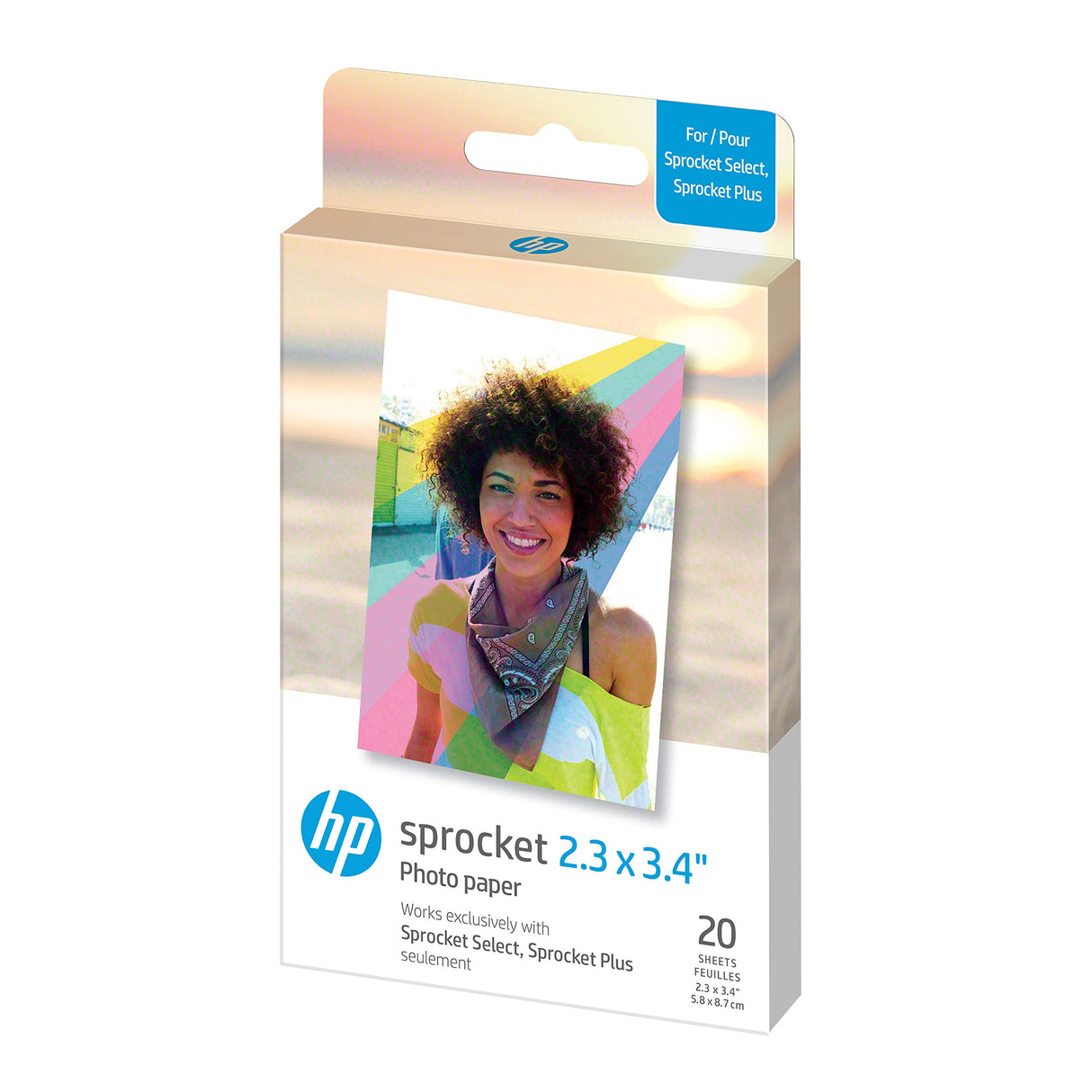 HP Sprocket Select Impresora fotográfica instantánea portátil de 2,3 x 3,4 Pulgadas (Blanco) Paquete de Viaje