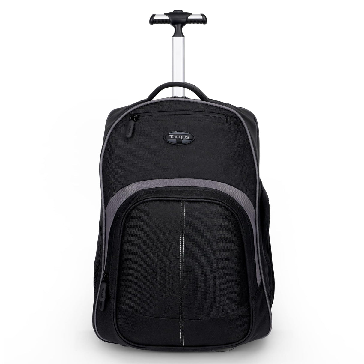 Targus Mochila compacta con ruedas para negocios, estudiantes universitarios y viajes, material duradero, bolsillo para tableta, funda protectora extraíble para laptop de 16 pulgadas, color negro