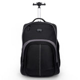 Targus Mochila compacta con ruedas para negocios, estudiantes universitarios y viajes, material duradero, bolsillo para tableta, funda protectora extraíble para laptop de 16 pulgadas, color negro