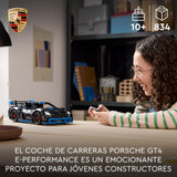 LEGO Technic Coche de Carreras Porsche GT4 e-Performance Teledirigido de Juguete, Kit de Maqueta Interactiva, Regalo para Niños y Niñas de 10 Años o Más, Decoración del Dormitorio y Estantería 42176