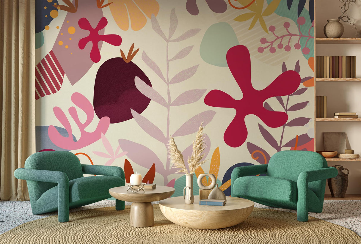 Komar Papel pintado fotográfico no tejido, diseño de corales felices, tamaño 350 x 250 cm