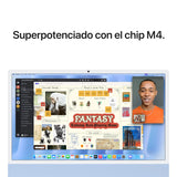 Apple iMac Ordenador de Mesa Todo en uno con Chip M4, CPU y GPU de 10 núcleos: diseñado para Apple Intelligence, Pantalla Retina de 24″, 16 GB de Memoria unificada, SSD de 256 GB - Azul
