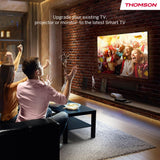 THOMSON Google TV Streaming Box 240, 4K UHD, Google Assistant, Google Cast, Wi-Fi, Bluetooth 5.0, HDMI 2.1, Dolby Atmos, Dolby Digital+, HDR10, 2 GB RAM, 8 GB Memoria