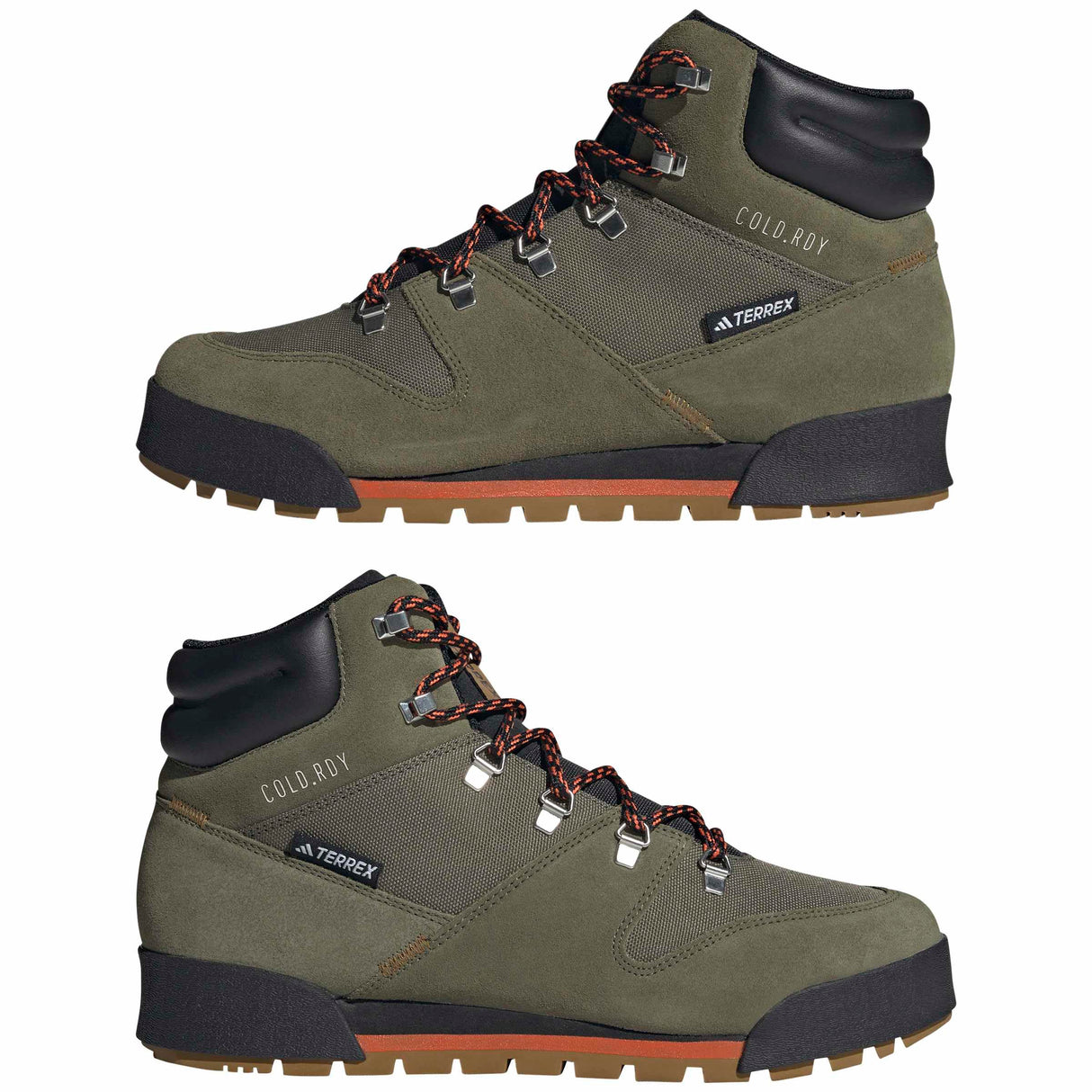 adidas Terrex Snowpitch Cold.RDY Hiking Shoes, Zapatos de Senderismo Hombre, Olive Strata/Bronze Strata/Orange, 46 EU