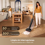 DREAME H15S Aspirador en Seco y Húmedo, Limpieza de Triple Borde, Brazo Robótico con IA, 21.000 Pa de Succión, 0 Enredos, Lava y Seca el Cepillo a 90 °C, Alcance Horizontal de 180°, Control con App