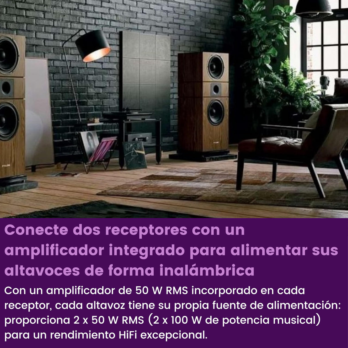 Transmisor de Audio Marmitek para Altavoces - Marmitek Speaker Anywhere 750 - Audio inalámbrico - Conexión de Dos Altavoces HiFi - 1 transmisor / 2 receptores (50 W RMS)