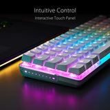 ASUS ROG Falchion Ace - Teclado Gaming Mecánico RGB 65% Compacto, ROG NX Red lubricados y Estabilizados, Teclas ABS, Conexión con KVM, Tres Ángulos, Funda, Blanco, Versión en español