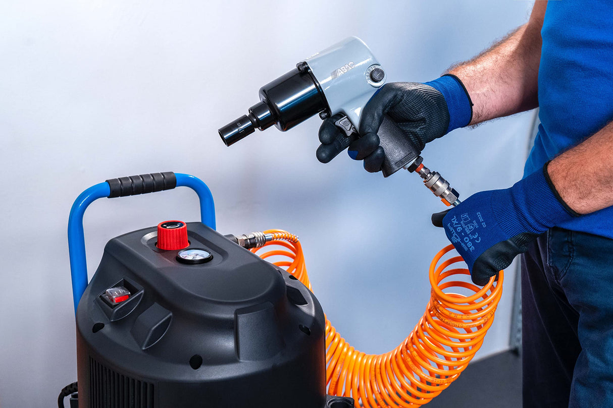 Compresor de aire vertical ABAC EASE-AIR 50V, Compresor de aire sin aceite, Presión máxima 10 bar, Potencia 2 hp, Depósito 50 litros, Nivel sonoro 97 dB (A)