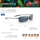 Maui Jim Lighthouse Gafas, Gloss Black, 65/13/127 Unisex Adultos