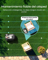 eufy E15 Cortacésped Robótico sin Cable Perimetral,Sin Señal Perdida, Sin RTK,TrueVision, Navegación Inteligente, Jardín hasta 800 m², Corte Preciso Bordes, Evita Obstáculos, Control por App