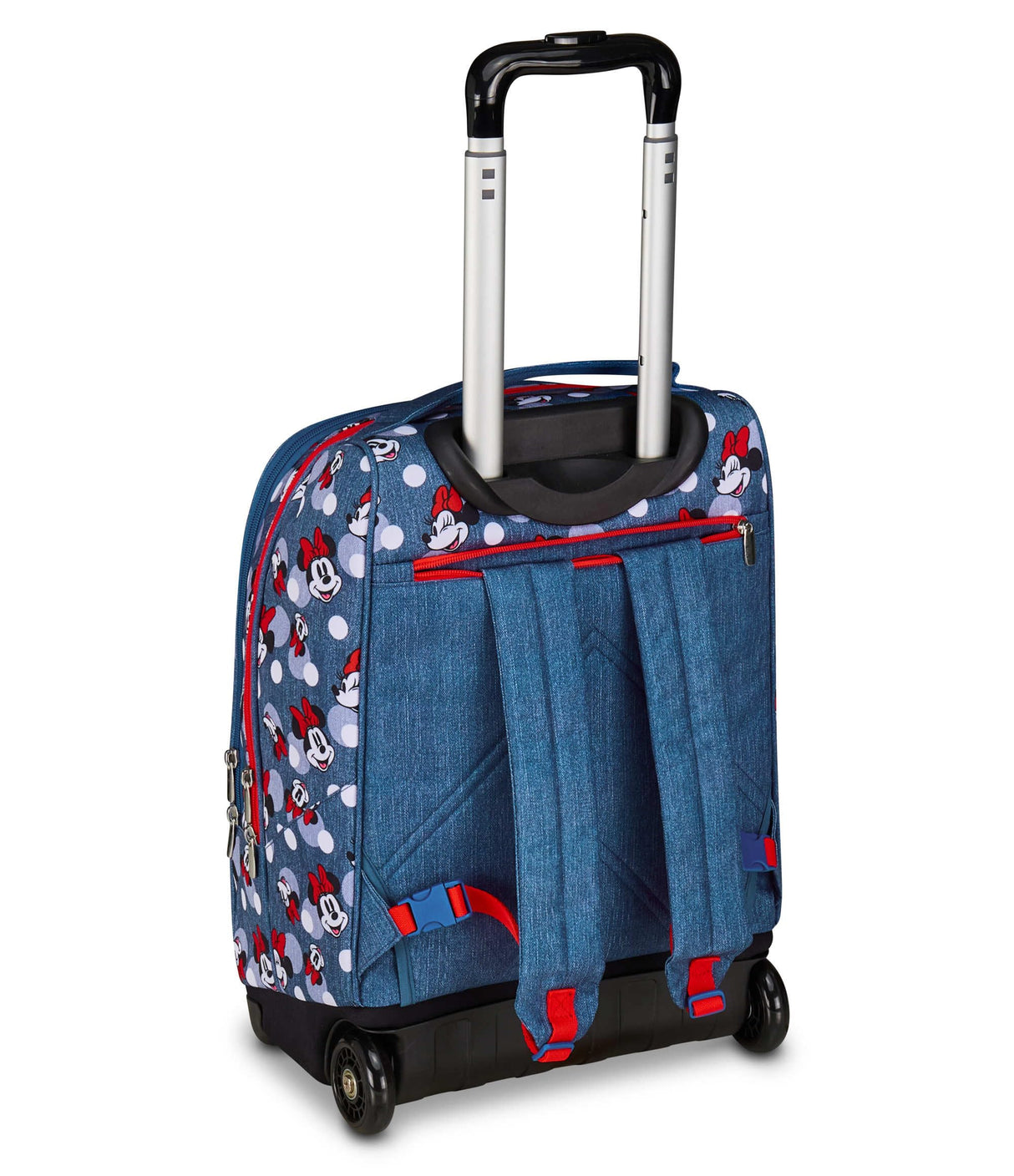 Seven Minnie Big Trolley Escuela Fija, Azul Denim, 2 en 1, Doble Uso, Trolley y Mochila, Escuela Primaria, Niña, azul (blu denim), Blu Denim, Casual