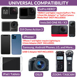 Purple Panda Kit de micrófono de Solapa Lavalier de Doble entrevista (2 Unidades) para Podcast, micrófono Profesional omnidireccional con Clip, Compatible con iPhone, Android, cámara DSLR, Samsung,