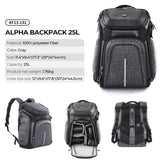 K&F Concept Multifuncional Mochila para Cámara Profesional Mochila de Fotografía, 25L+1.5L Expansión Bolsa para Cámara con Cubierta para Lluvia Antirrobo, Compartimiento para Portátil de 16 Pulgadas