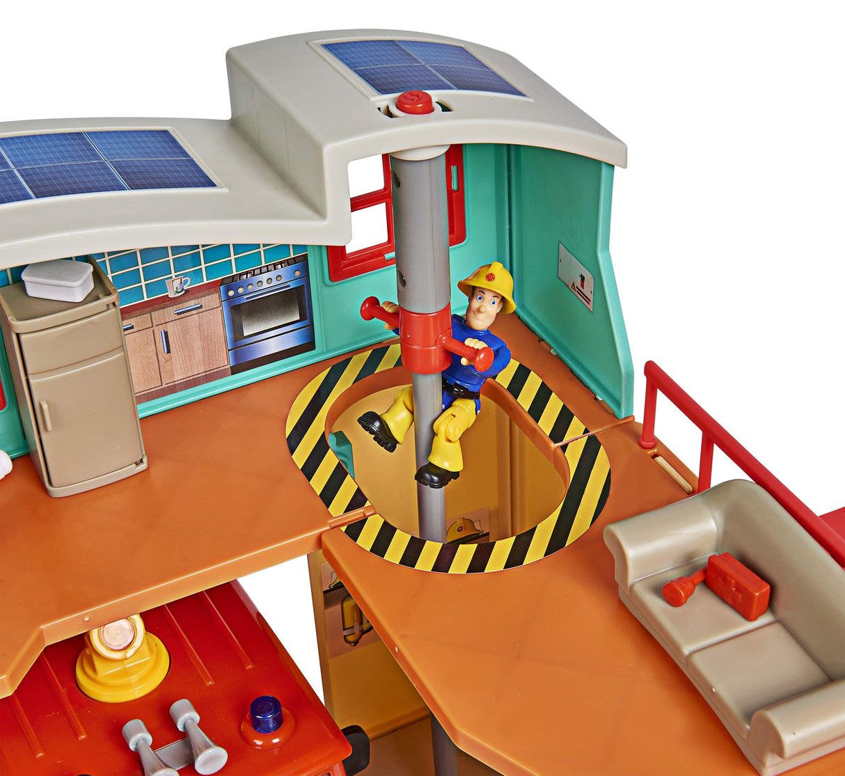 Simba Sam Mega 109251059 - Camión de Bomberos XXL con Figura de Sam, con luz, Sonido y Radio, para niños a Partir de 3 años, Exclusivo en Amazon