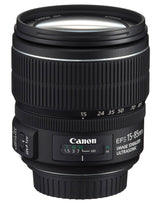Canon EF-S 15-85mm f/3.5-5.6 IS USM - Objetivo para Canon (Distancia Focal 15-85mm, Apertura f/3.5-38, Zoom óptico 5.6X,estabilizador, diámetro: 72mm) Negro
