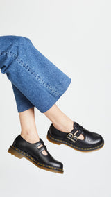 Dr Martens Mary Jane, Merceditas Mujer, Negro (Black Smooth), 37 EU