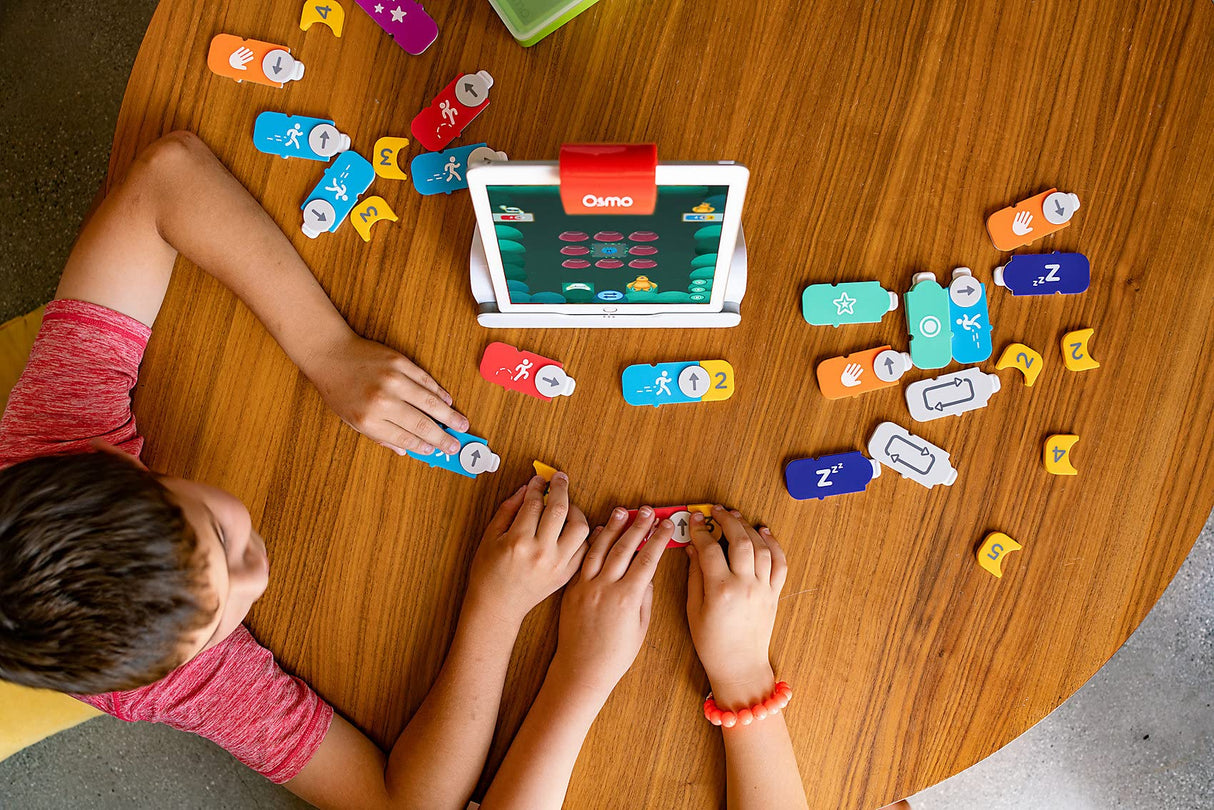 Osmo - Coding Starter Kit for iPad - 3 Hands-on Learning Games - Ages 5-10+ - Learn to Code, Coding Basics & Coding Puzzles - iPad Base Included.