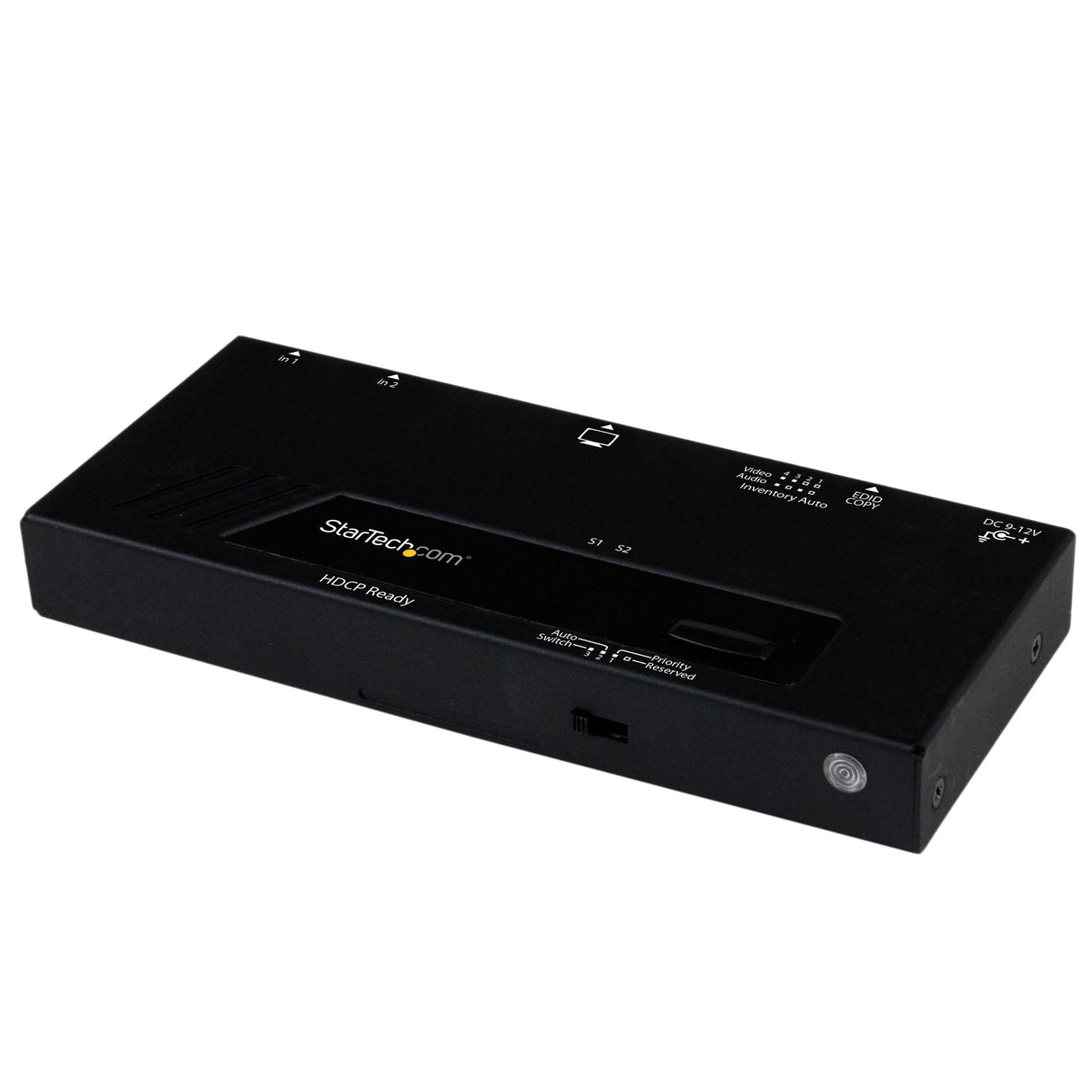StarTech.com Switch HDMI de 2 Puertos con Conmutado Automático y Prioritario - Selector 1080p de 2 Entradas y 1 Salida con IR EDID