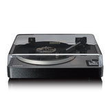 Lenco LBTA-165BK Tocadiscos Totalmente automático - Bluetooth 5.3 - Carcasa de Madera - Platos de Metal y Pastilla AT3600L - Arranque automático y Retorno automático - 2 velocidades (33/45 RPM) -
