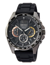 Seiko Reloj Analógico para Hombre de Cuarzo con Correa en Silicona SSB349P1