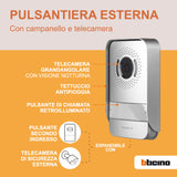 Bticino Easykit Plus 318913 - Videoportero monofamiliar Plug-In de 2 cables con: 1 botonera externa con timbre y cámara, 1 monitor interno de 7 pulgadas a color con manos libres, ampliable para