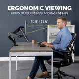 Fellowes Brazo para Monitor Doble Platinum Series - Soporte para Monitor Ajustable, con Funciones de inclinación, Giro y rotación y con 2 Puertos USB - Tamaño máximo del Monitor 32" - Negro