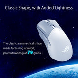 ASUS ROG Gladius III Wireless AimPoint - Ratón Gaming (Conectividad Triple 2.4GHz, Bluetooth, USB, 36000 dpi, 6 Botones programables, ROG SpeedNova, interruptores Intercambiables, Paracord), Blanco