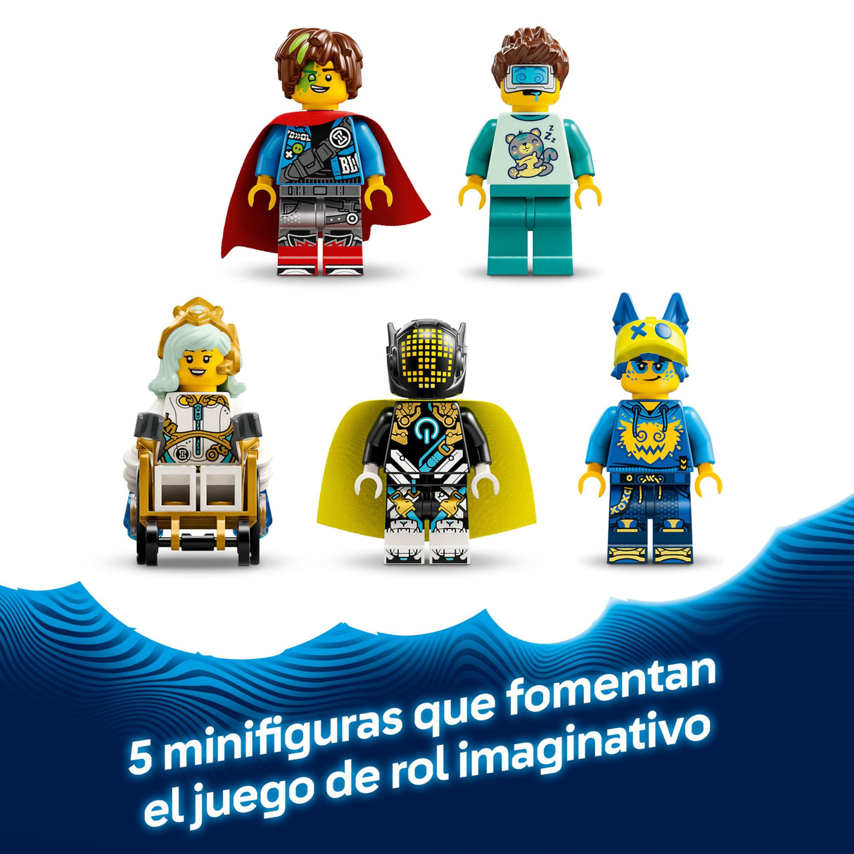 LEGO DREAMZzz 2 en 1 Submarino-Tiburón de Las Pesadillas de Juguete - 2 Opciones de Construcción con Aeronaves y 5 Minifiguras Inc. Mateo y Astrid - Regalo de para Niños y Niñas de 9+ años 71500