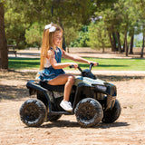 FEBER - Quad Boxer- Vehículo eléctrico a batería de 12V, con Marchas adelante, atrás y Freno, hasta 5 km/h, Cargador Incluido, 45 min de Juego,de 3 a 5 años, Verde,Famosa(FEN03000) Versión Actual