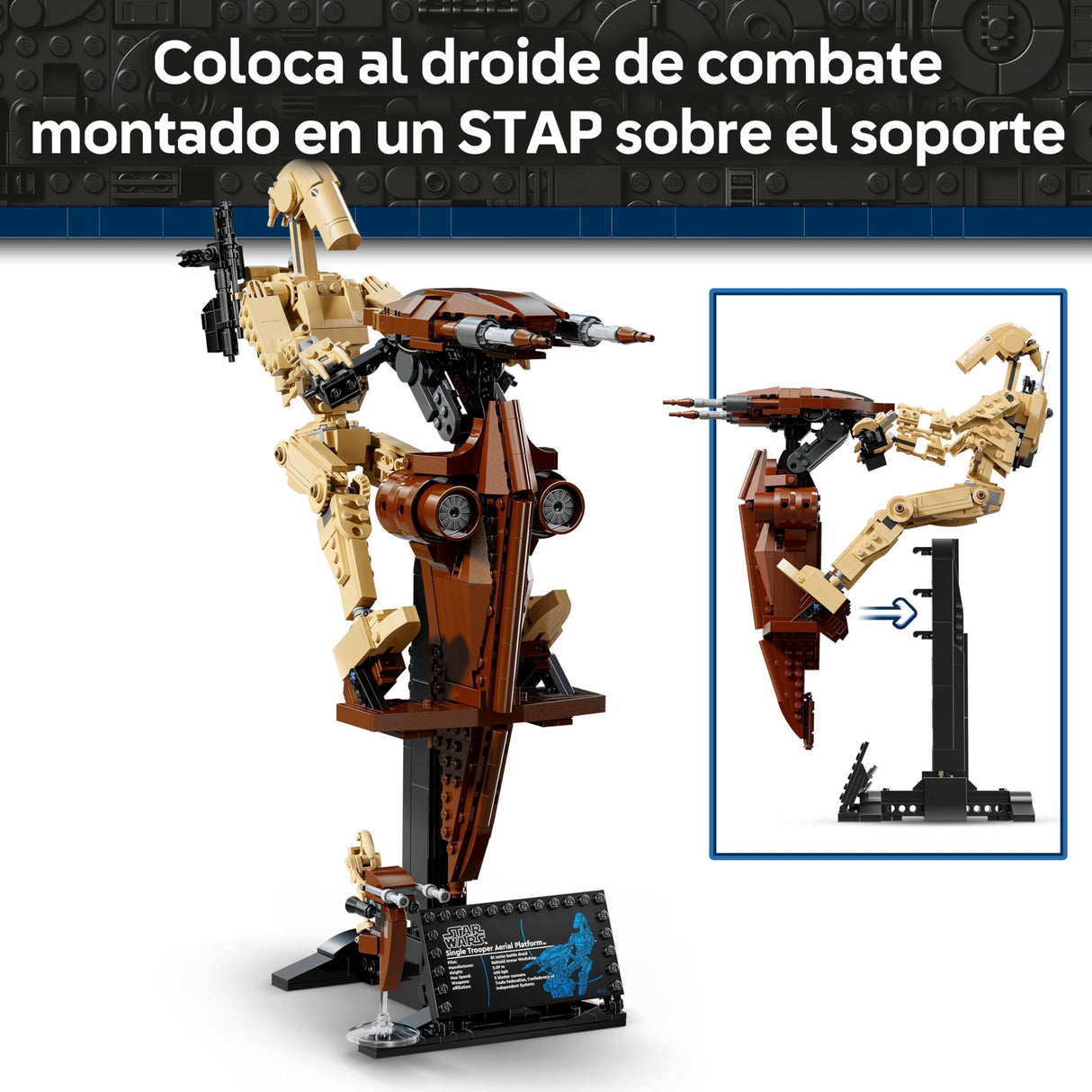 LEGO Star Wars 75428 Droide de Combate con STAP - Figura Articulada de Juguete - Decoración del Dormitorio - Regalo para Niños y Niñas de 12+ Años y Adolescentes Fans de La Amenaza Fantasma