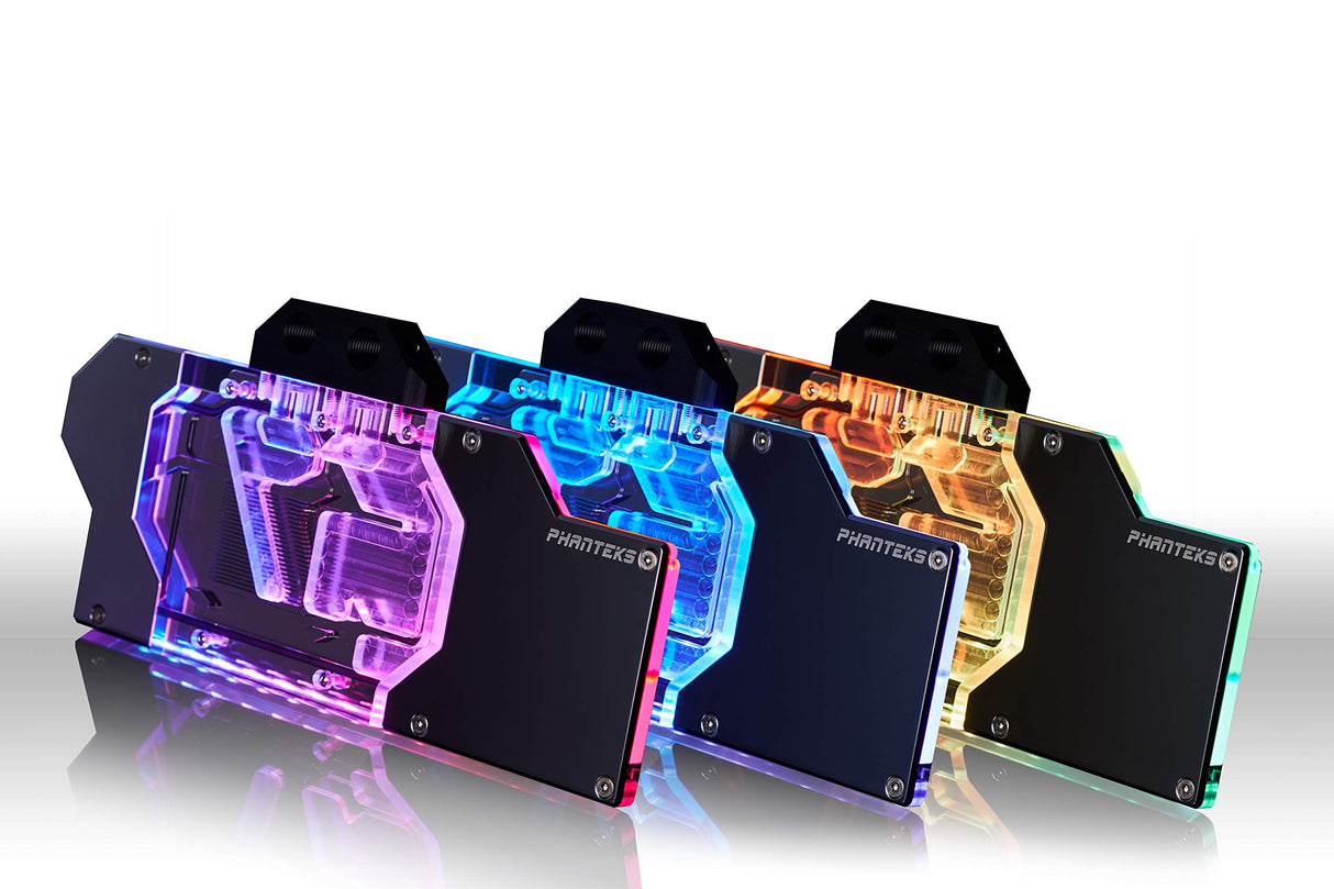 PHANTEKS PH-GB2080TiFE_BK01 Glacier G2080Ti Founders Edition Full Water Block RGB Tarjeta de vídeo – Negro