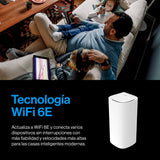 Linksys Velop Pro WiFi 6E Mesh System MX6201-KE Router Cognitive Mesh con Banda de 6 GHz y 5.4 GB/s, Cobertura para Casas de hasta 275 m² y 200 Dispositivos, Paquete de 1 Unidad