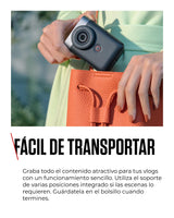 Canon Powershot V10 Starter Kit + Accesorios + Memoria 64GB, Cámara Vlogging y Streaming, Sensor 1" 20,9 MP, Vídeo 4K, Objetivo 19mm, WiFi, Bluetooth y USB-C, Pantalla Táctil Ángulo Variable, Silver