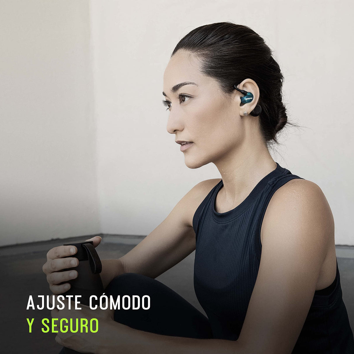 Shure AONIC 215 TW2 Aurictos de Aislamiento de Sonido inalámbrico True Wireless con tecnología Bluetooth 5, Fit Secure Over-The-Ear, 32 Horas de duración de batería (Gen 2) Azul