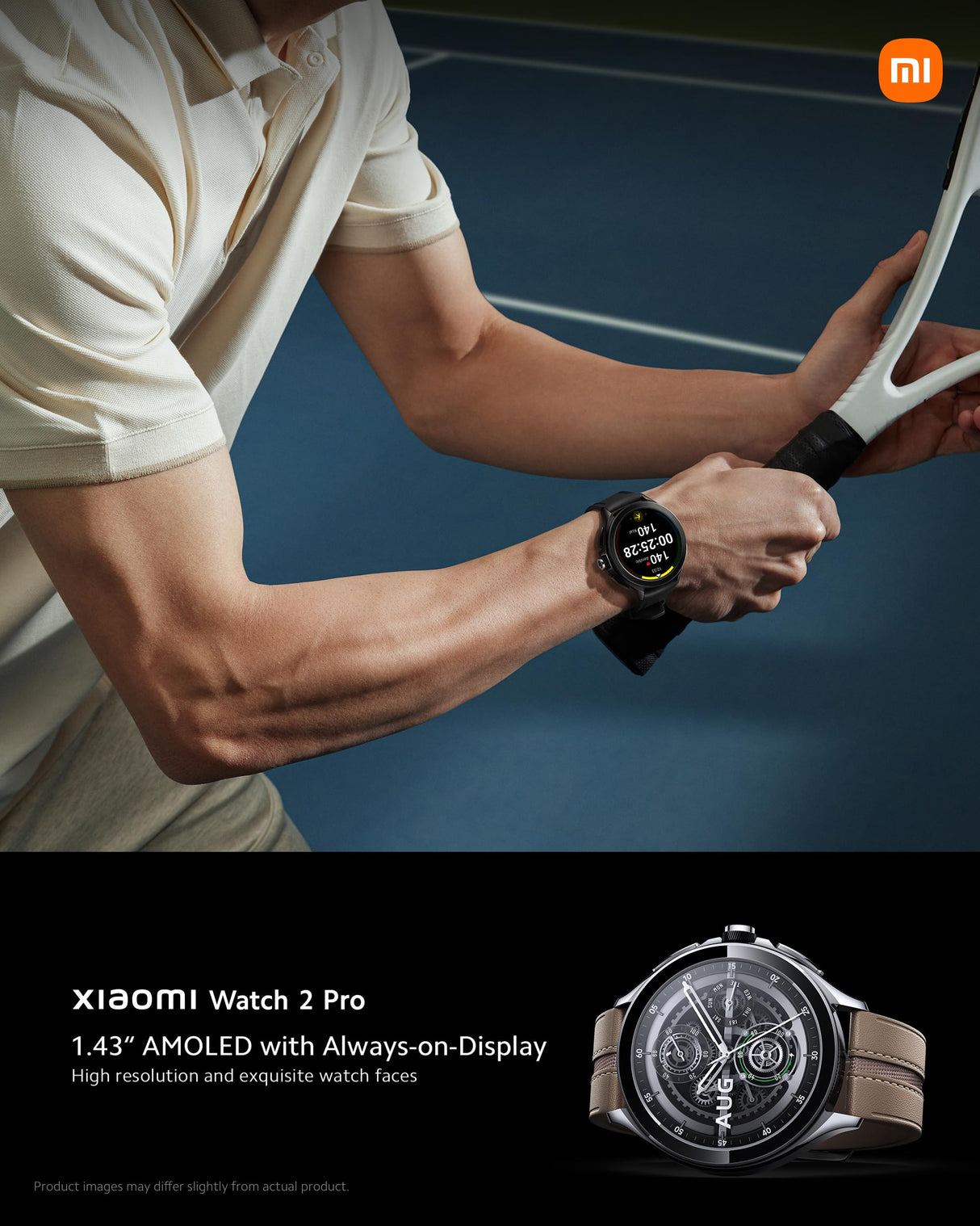 XIAOMI Watch 2 Pro, Versión Bluetooth, Qualcomm Snapdragon W5+ Gen 1, Wear OS x MIUI Watch, Pantalla AMOLED 1,43", Monitor Frecuencia Cardíaca y Sueño, Negro (Versión ES + 3 años de garantía)