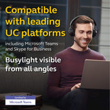 Jabra Evolve2 65 Auriculares Inalámbricos Estéreo PC con Soporte de Carga - Certificados para Microsoft Teams - Batería de Larga Duración - Adaptador Bluetooth USB-A - Negro