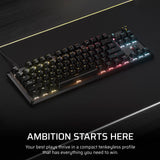Corsair K70 Core TKL RGB Tenkeyless Teclado mecánico para Juegos – Interruptores lineales MLX Red v2 Pre-Lubricados - Doble Baja Silenciación de Ruido – Teclas de Doble Disparo ABS – QWERTY NA