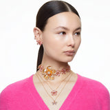 Swarovski Collar Idyllia para mujer, con Cristales Amarillos, Baño Tono Oro, Colección Idyllia de Swarovski