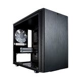 Fractal Design Nano S Window , Mini Tower Computer Case , ITX , Optimized for High Airflow and Silent Computing with ModuVent Technology ,2x Fractal Design Dynamic X2 GP,14 Fans included ,Black Window