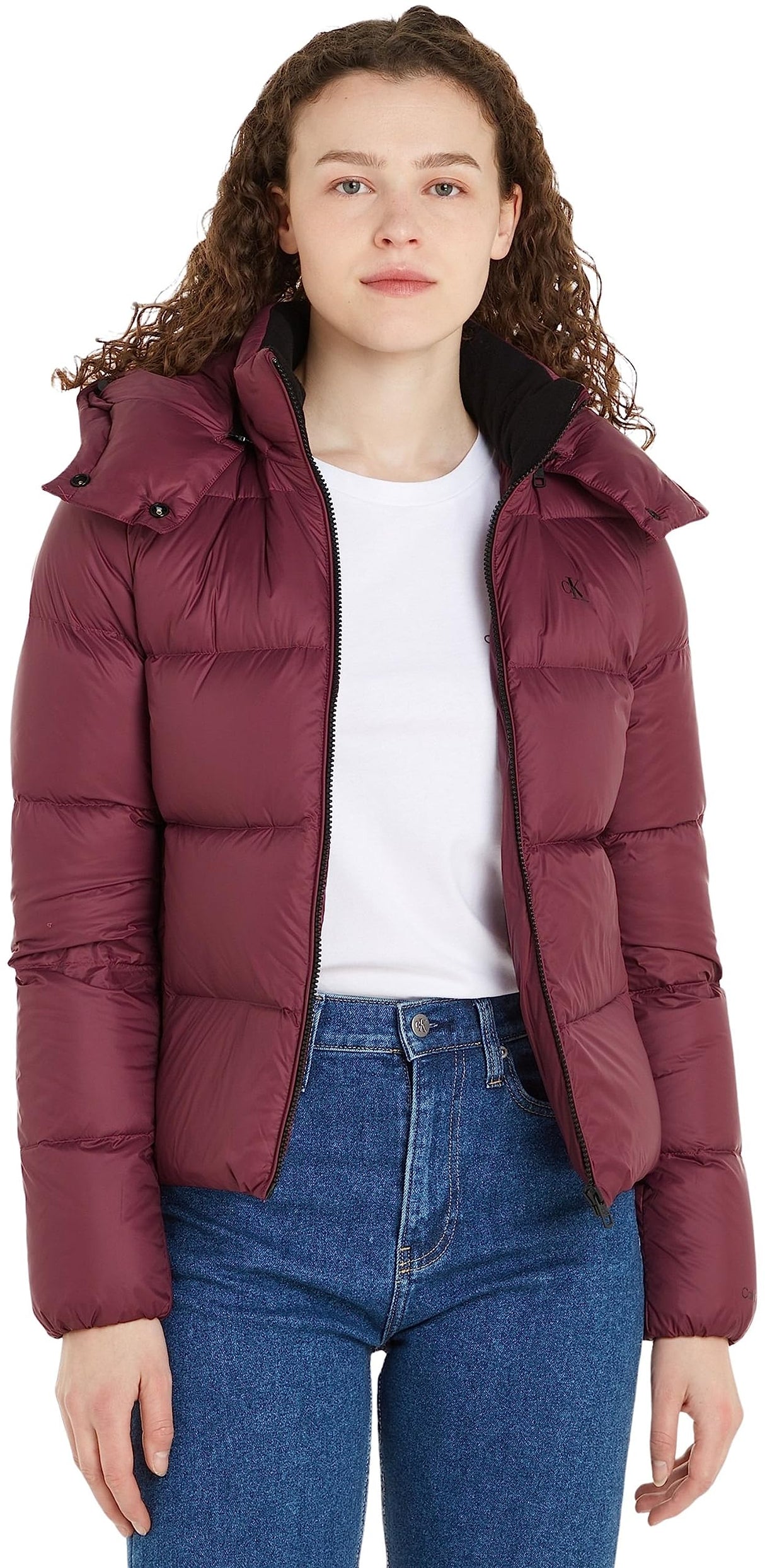 Calvin Klein Jeans MW Down Archetype Short Puffer J20J221646 Chaquetas Acolchadas de Plumas, Morado (Amaranth), S para Mujer