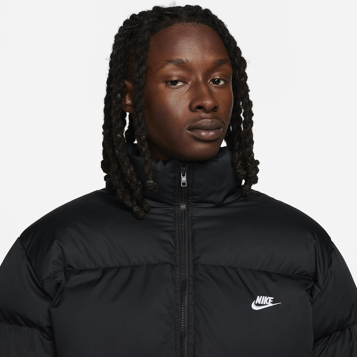 Nike FB7368-010 M NK TF CLUB PUFFER JKT Jacket Hombre BLACK/WHITE Tamaño L