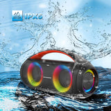 DYNASONIC D93 Altavoz Bluetooth portatil IPX5 Waterproof. Altavoz Exterior inalambrico. Wireless Stereo. Reproductor de Sonido Potente. Micro-SD, USB.