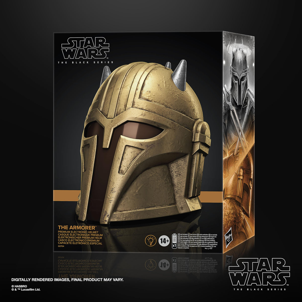Star Wars The Black Series, Casco electrónico premium de La Armera, Artículo para juego de rol de adultos