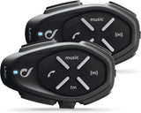 INTERPHONE Link HD - Doble – Intercomunicador para Casco de Moto, estéreo, Alta fidelidad, 40 mm, Uso piloto – piloto, Distancia 300 m, autonomía 20 Horas, GPS, TFT, Impermeable IPX67