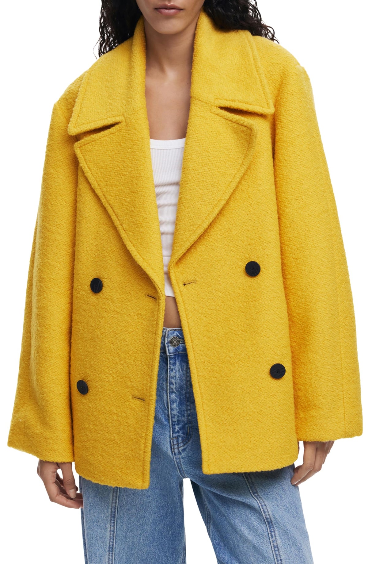 Desigual COAT_SHORTCOLOR, 8006 MOSTAZA, XL