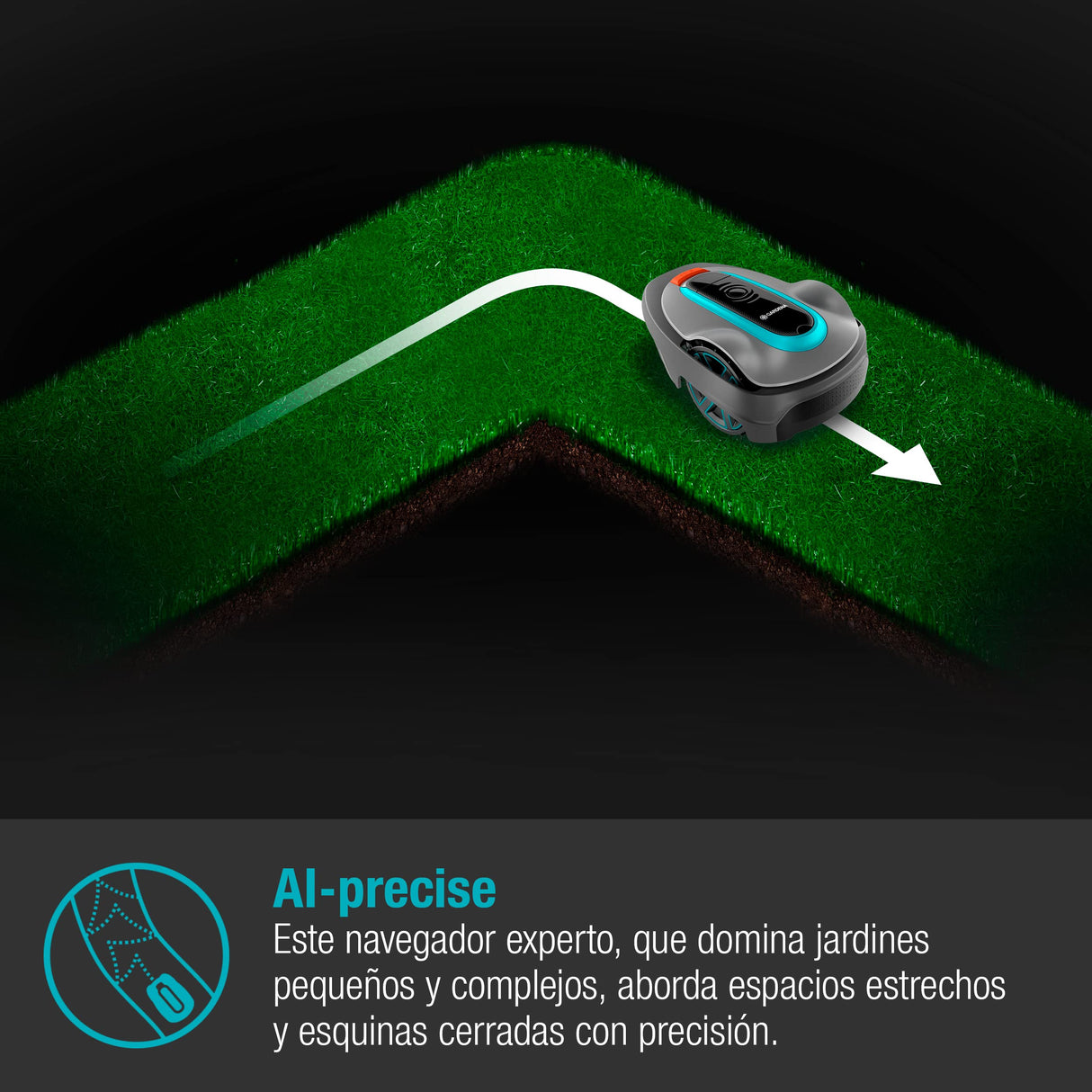 Gardena Robot Cortacésped, Negro Y Turquesa, hasta 500 m²