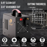 Lotos LTP5000D 50 Amp Non-Touch Pilot Arc Plasma Cutter, Dual Voltage 110V/220V, 1/2 Inch Clean Cut by Lotos Technology